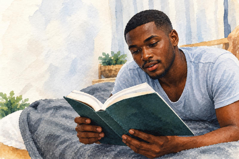 reading a book image